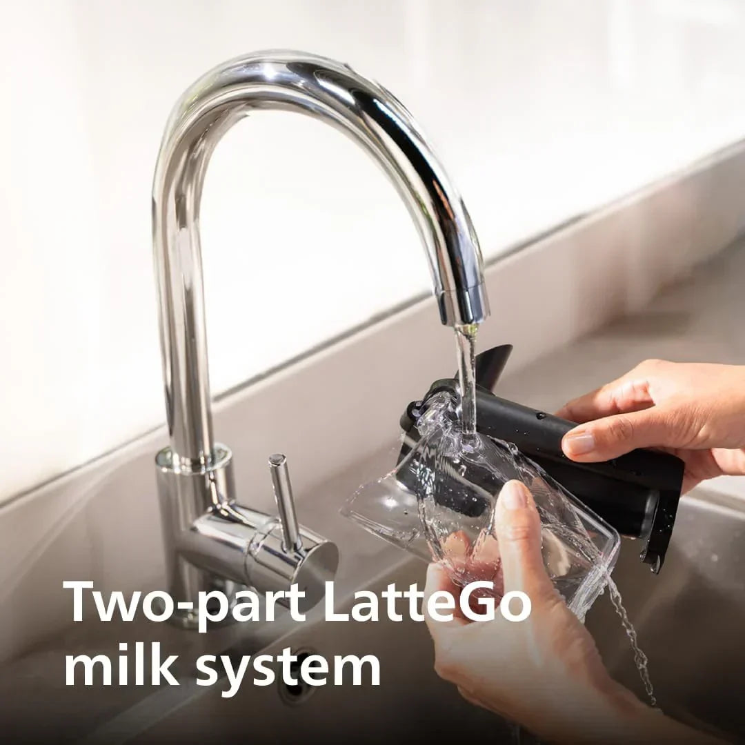 Zweiteiliges LatteGo-System — in Sekunden unter dem Wasserhahn gespült