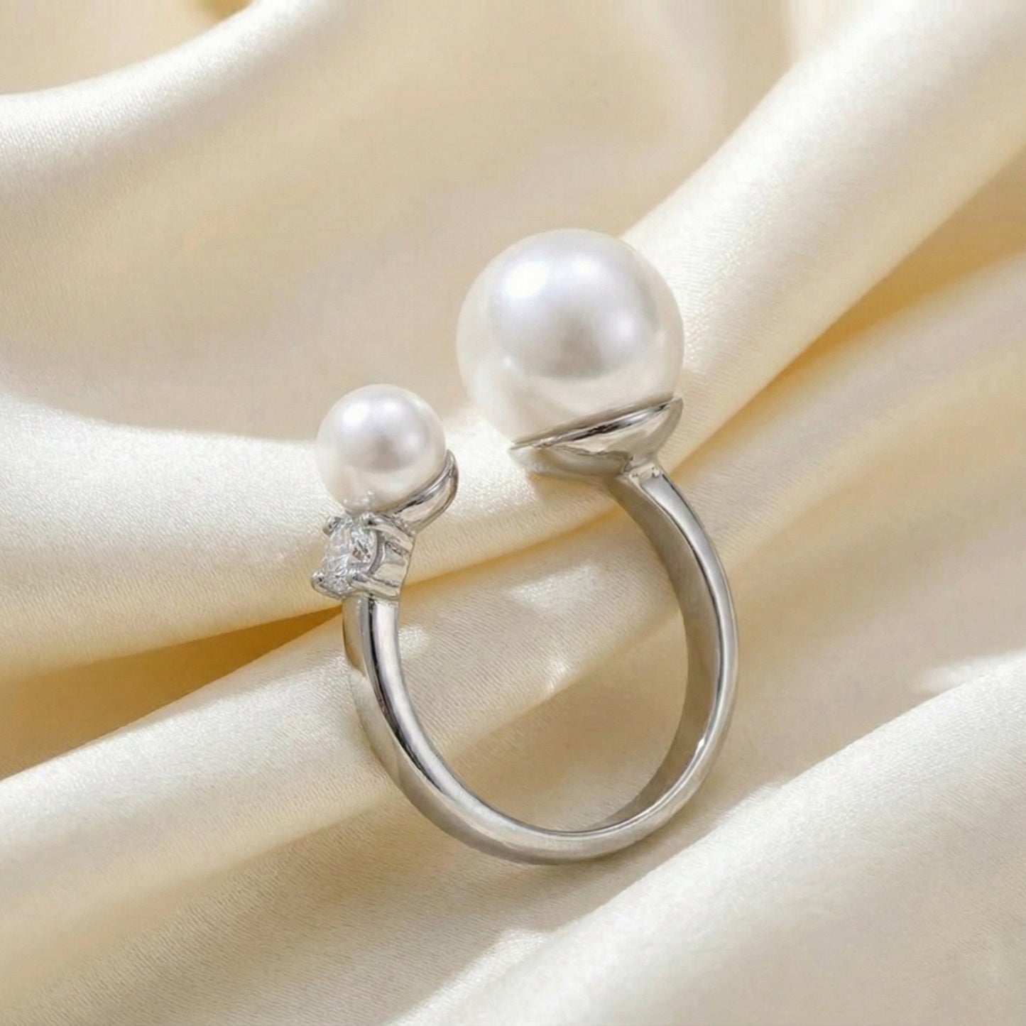 Arista Open Pearl Ring
