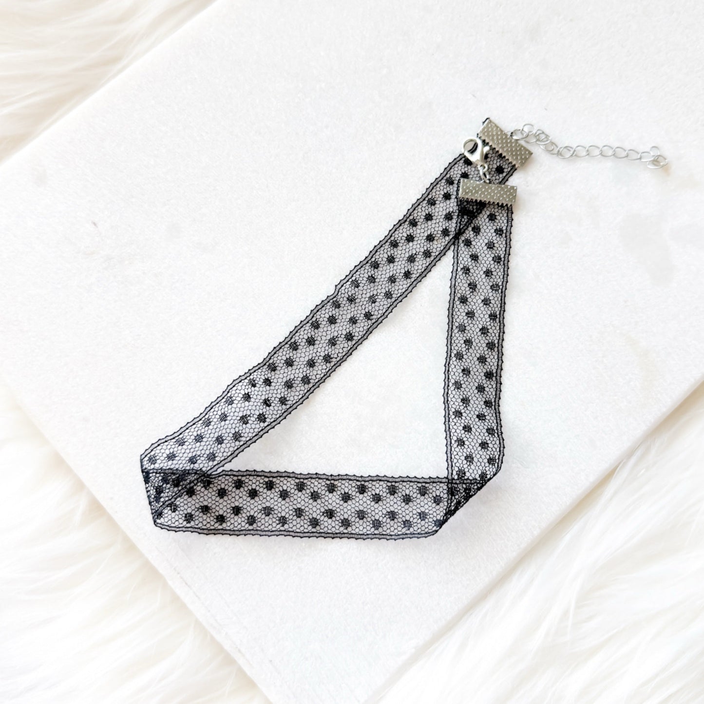 Dotty Lace Choker - White or Black