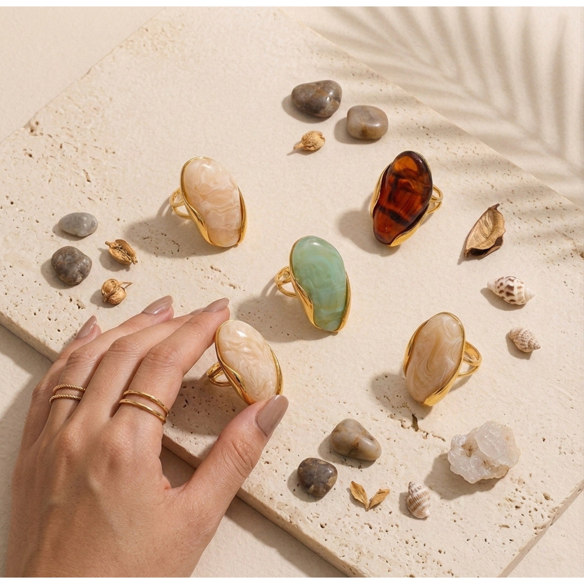 Gaia Sculptural Statement Ring - 4 Colors!