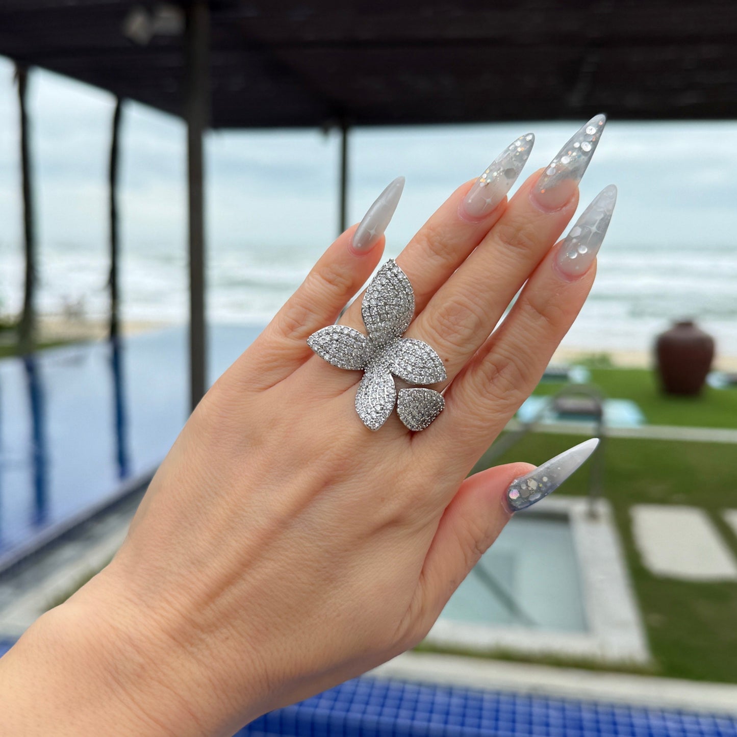 Seraphine Petals Statement Ring