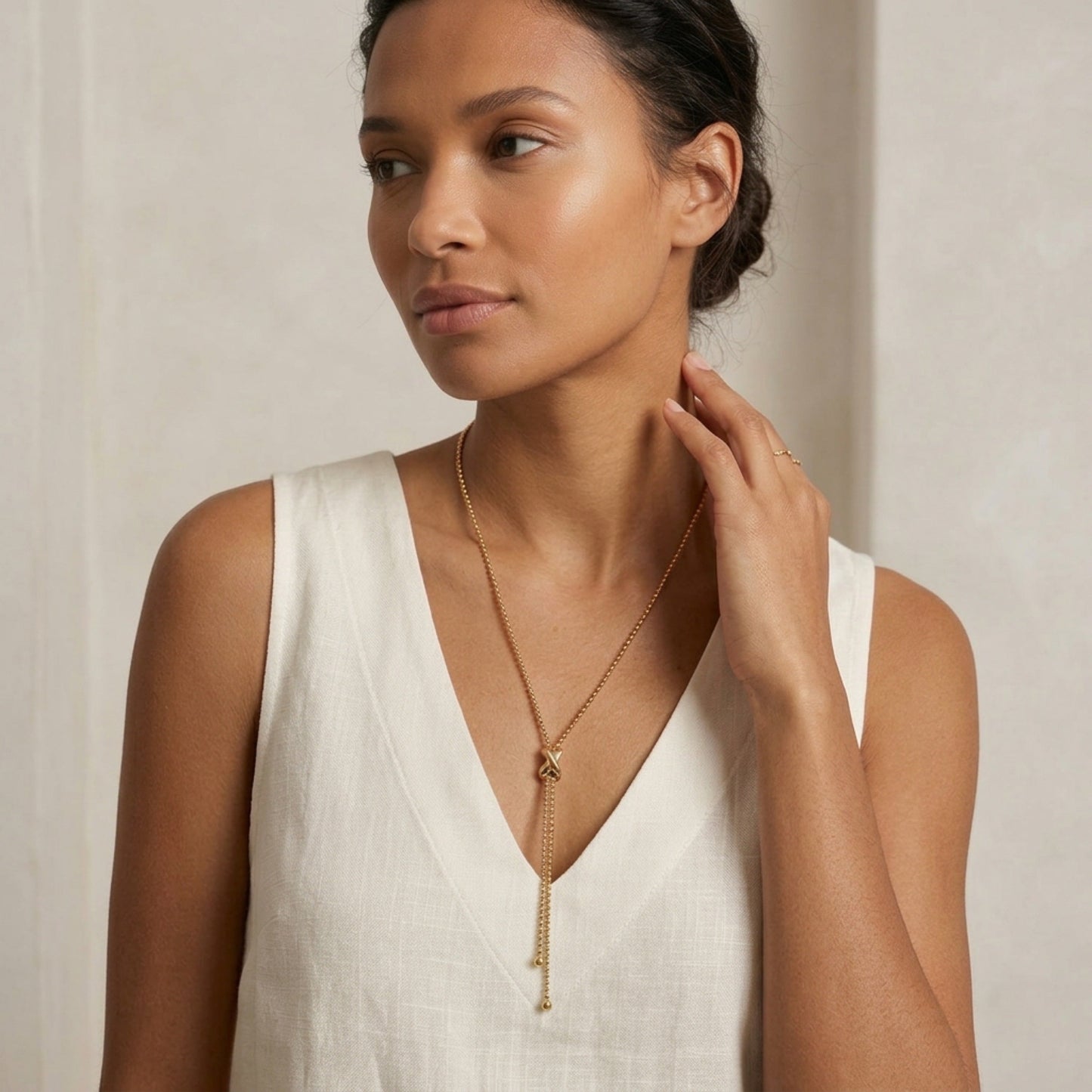 Infinity Knot Lariat Necklace