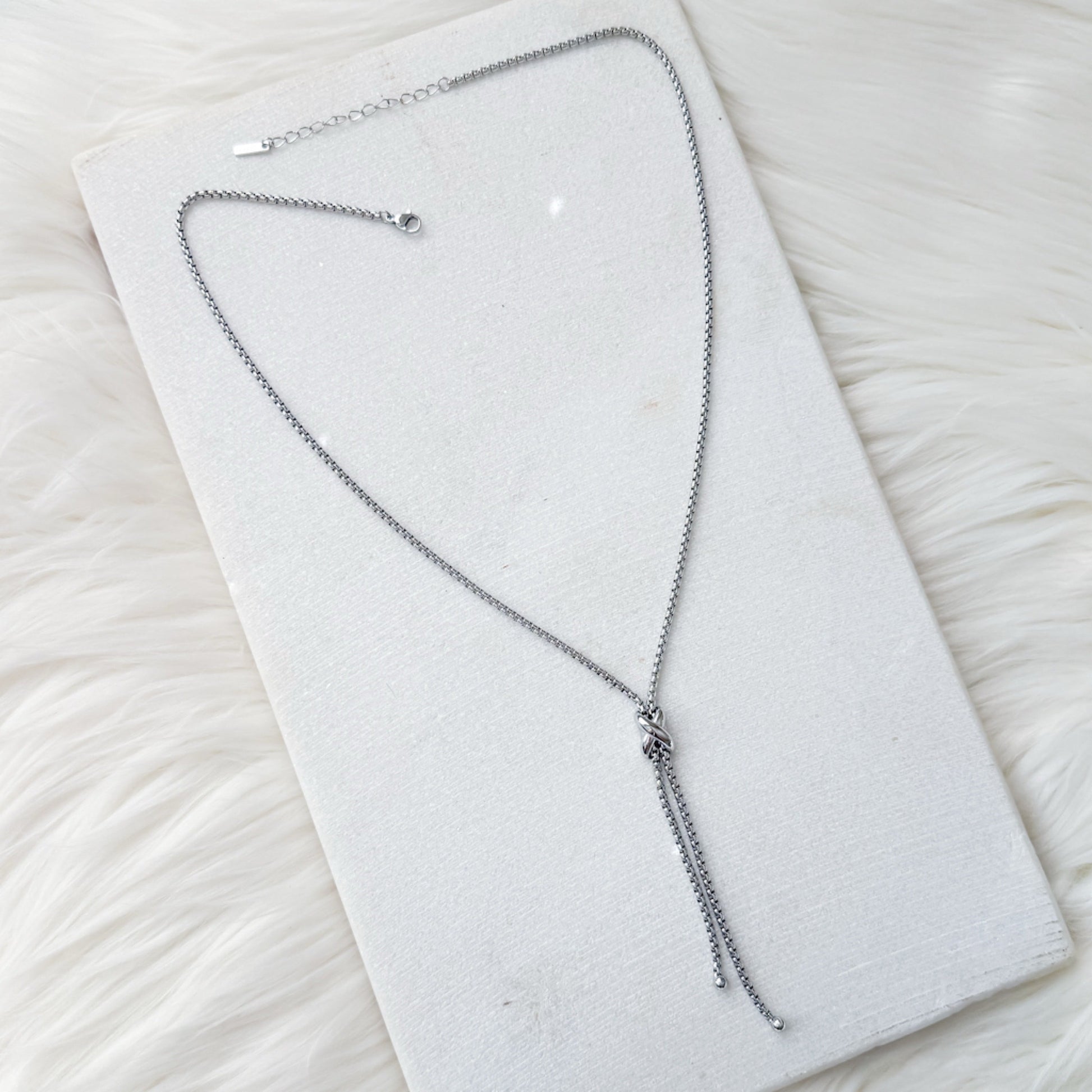 Infinity Knot Lariat Necklace