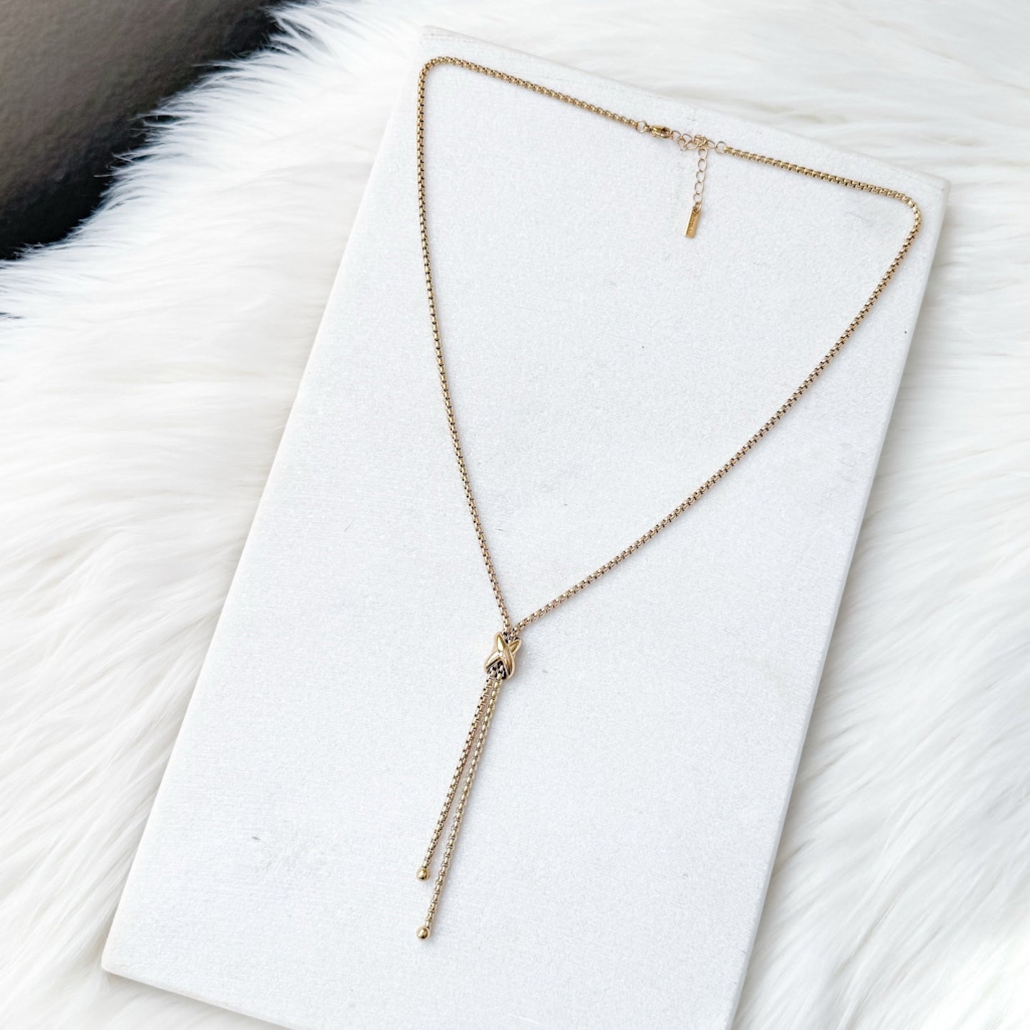 Infinity Knot Lariat Necklace