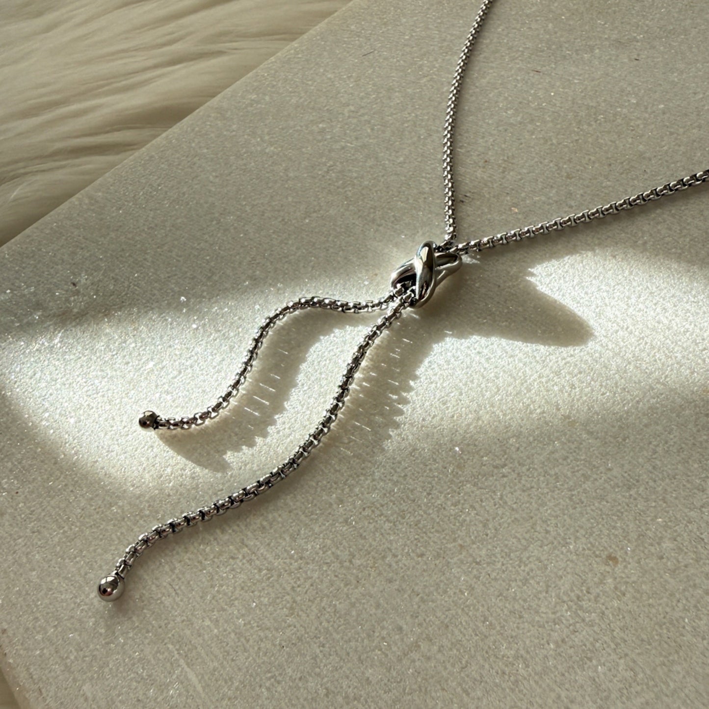 Infinity Knot Lariat Necklace