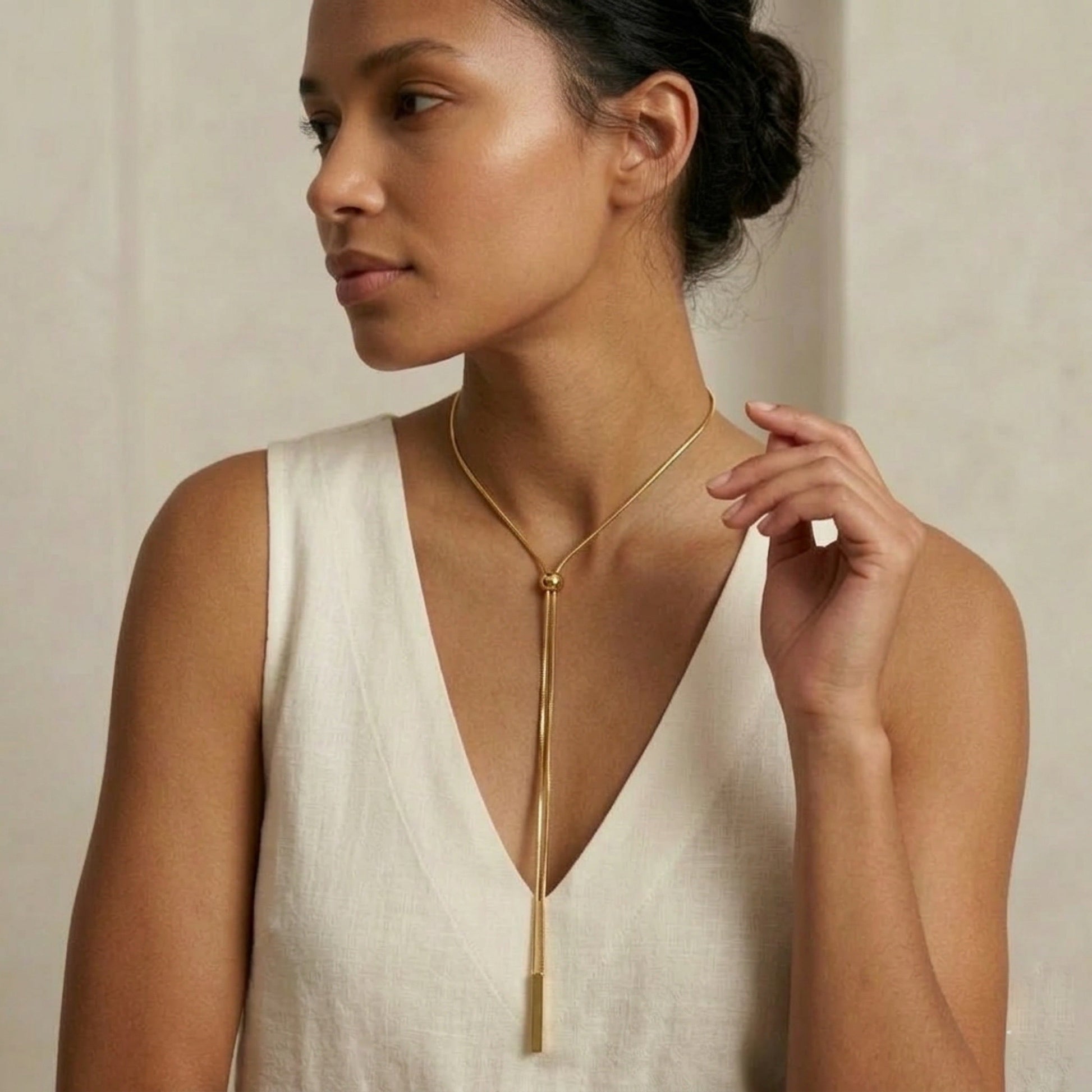 Linearity Lariat Necklace