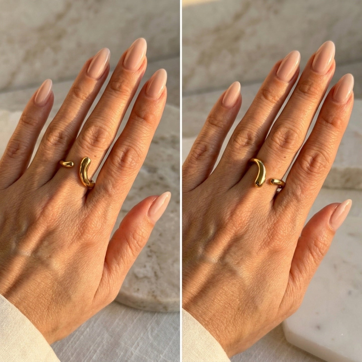 Liquid Curve Ring