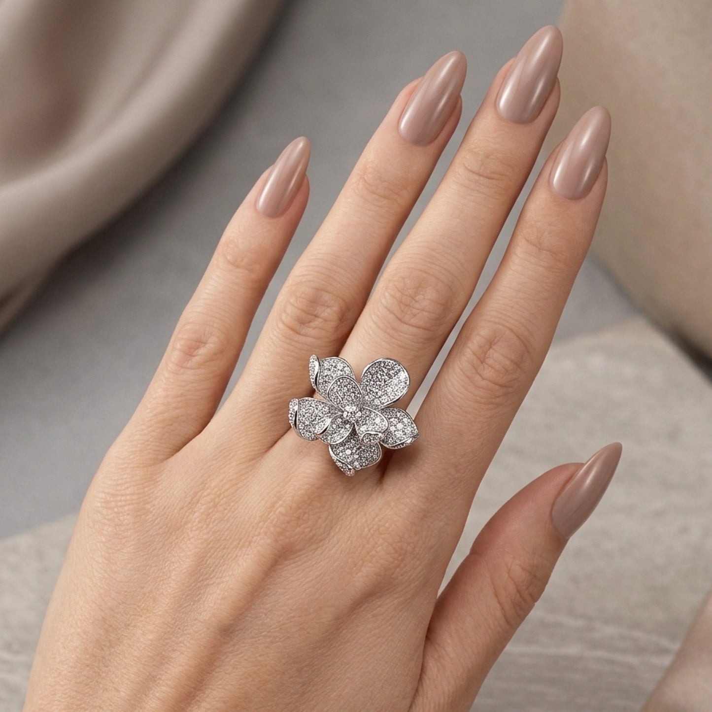 Magnolia Pavé Ring