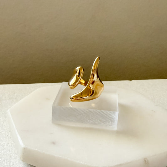 Molten Gold Statement Ring