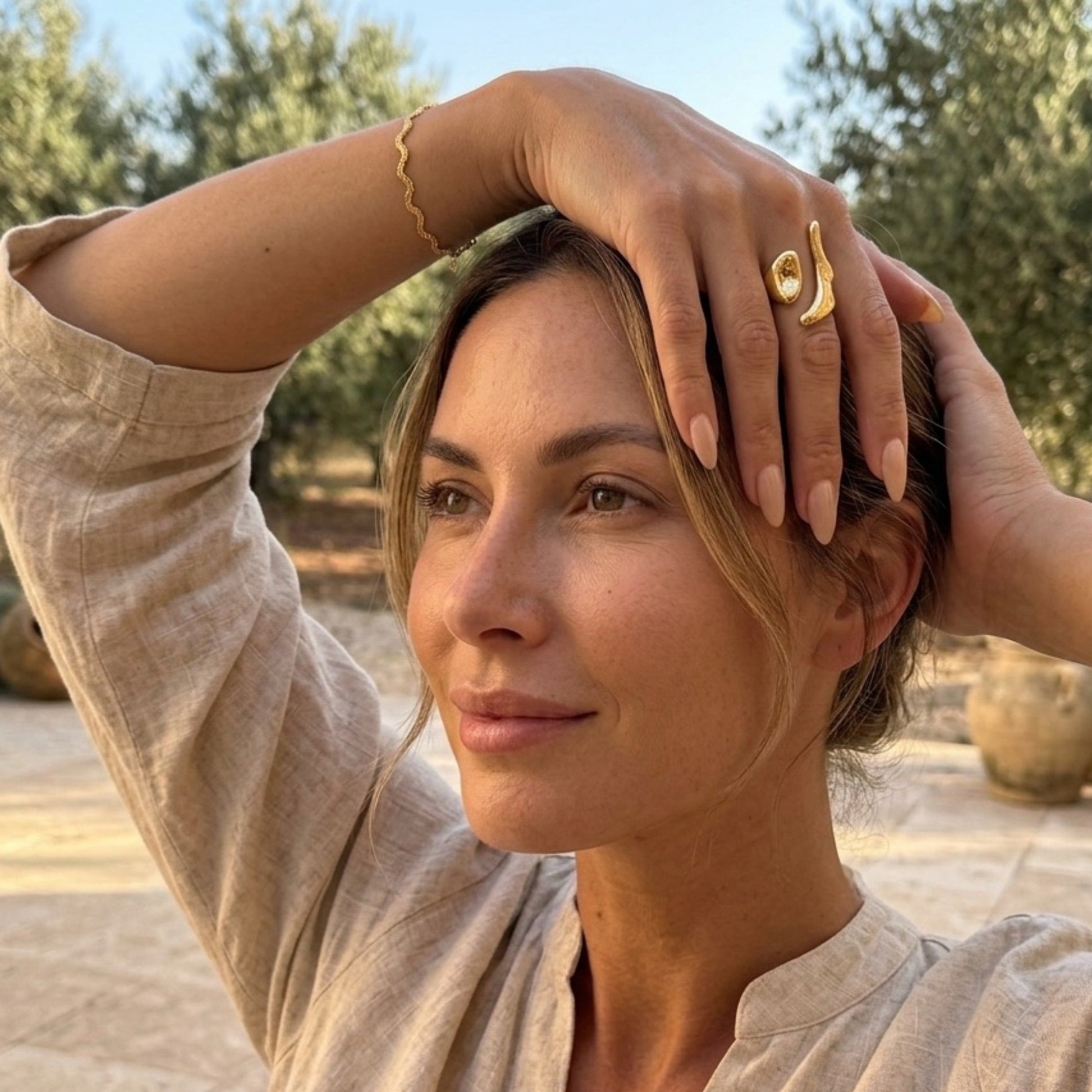 Molten Gold Statement Ring