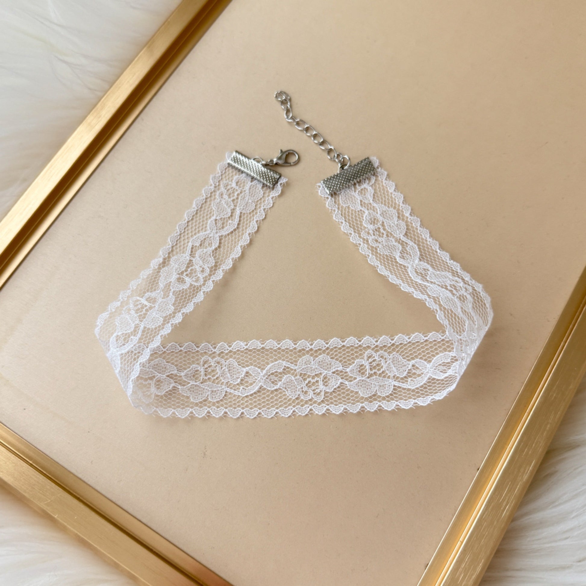Rose Romance Lace Choker - White or Black