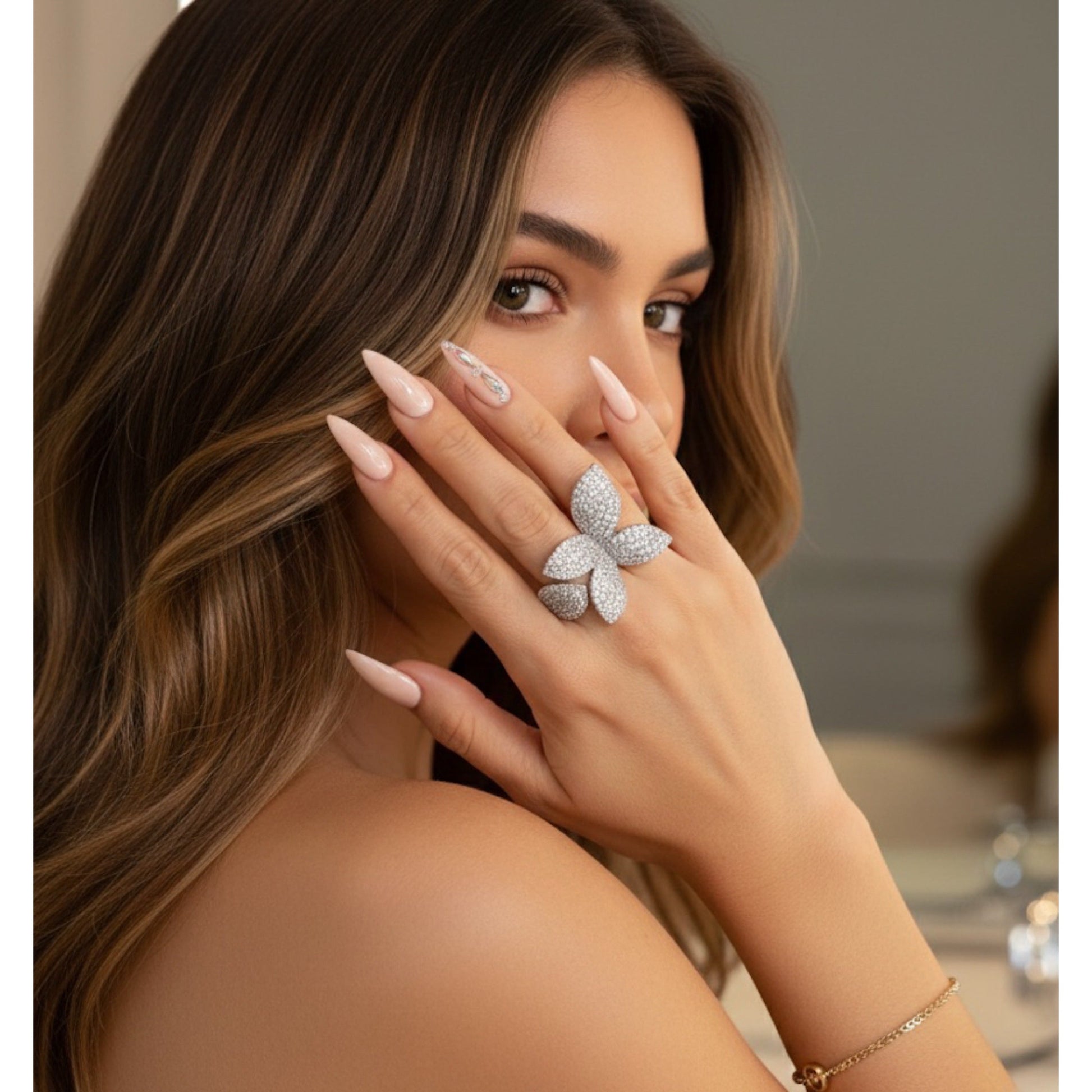 Seraphine Petals Statement Ring