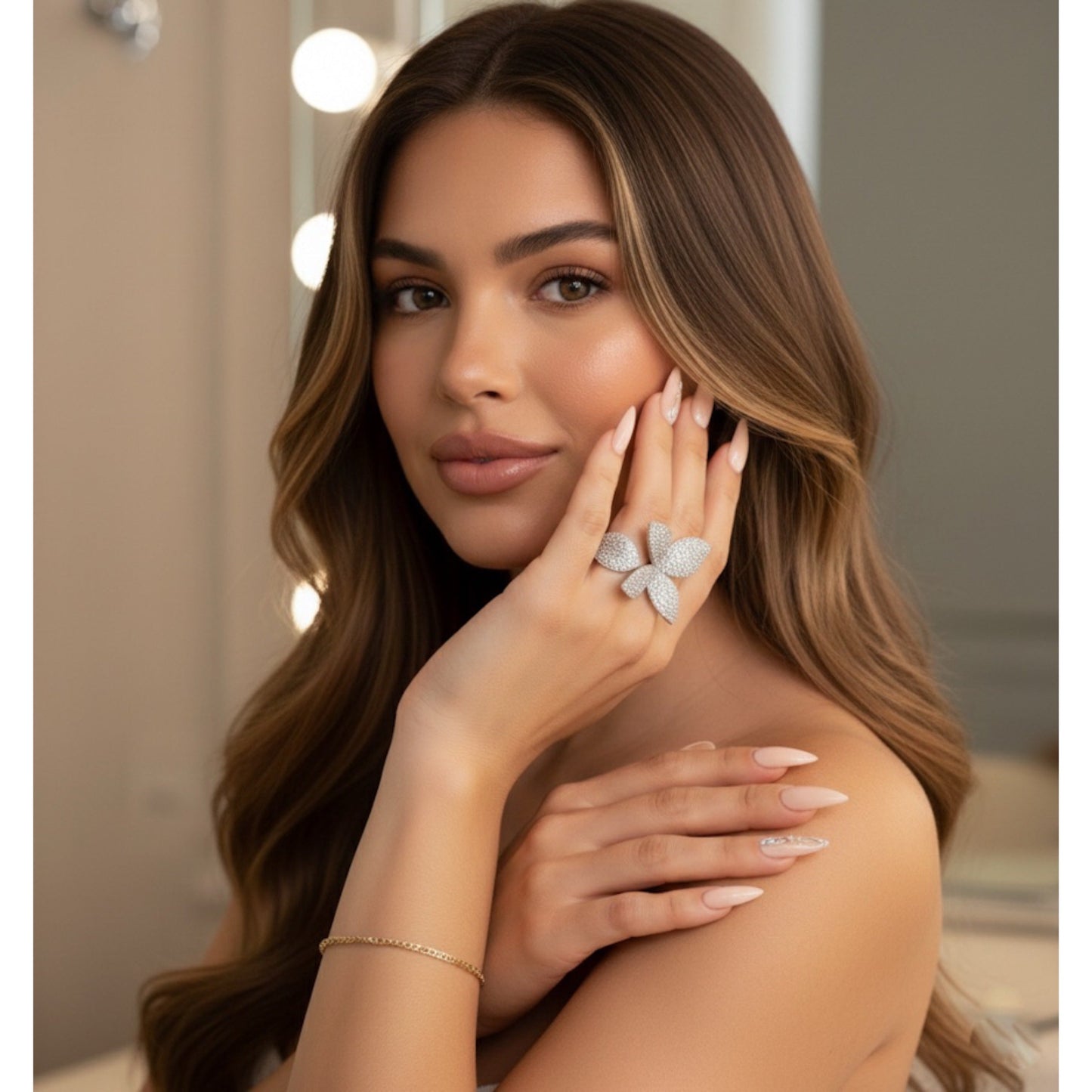 Seraphine Petals Statement Ring