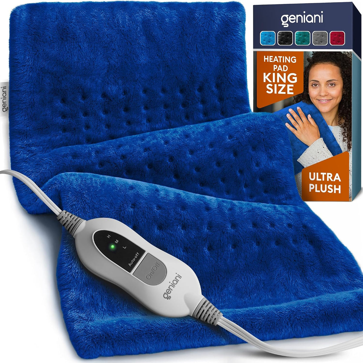 GENIANI heating pad in Space Blue with controller