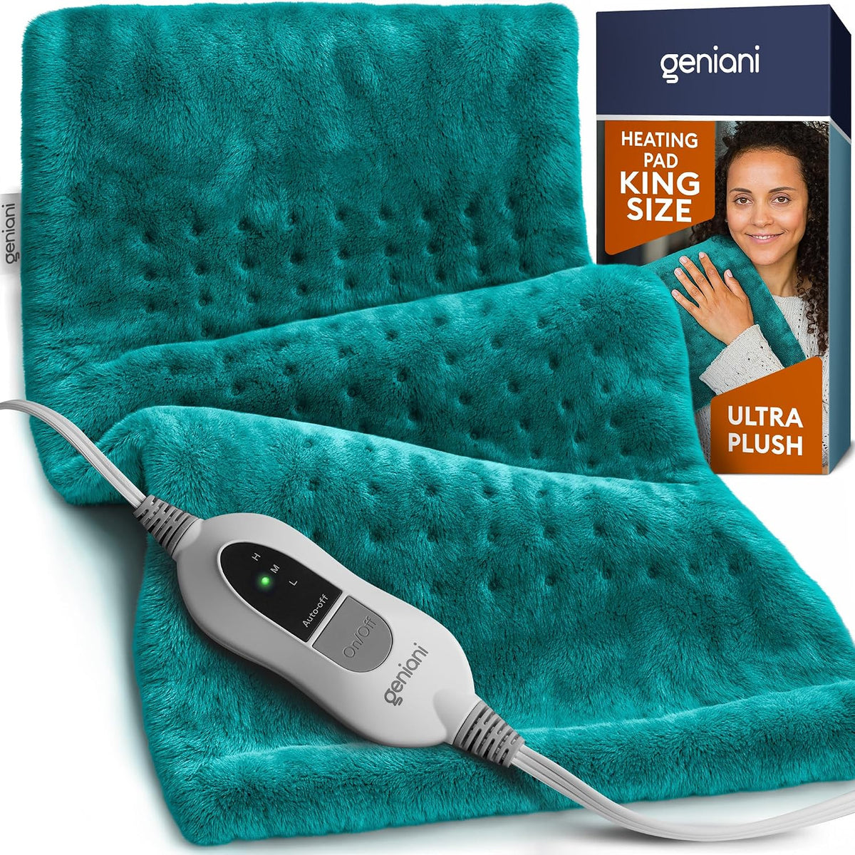GENIANI heating pad in Viridian Green with controller