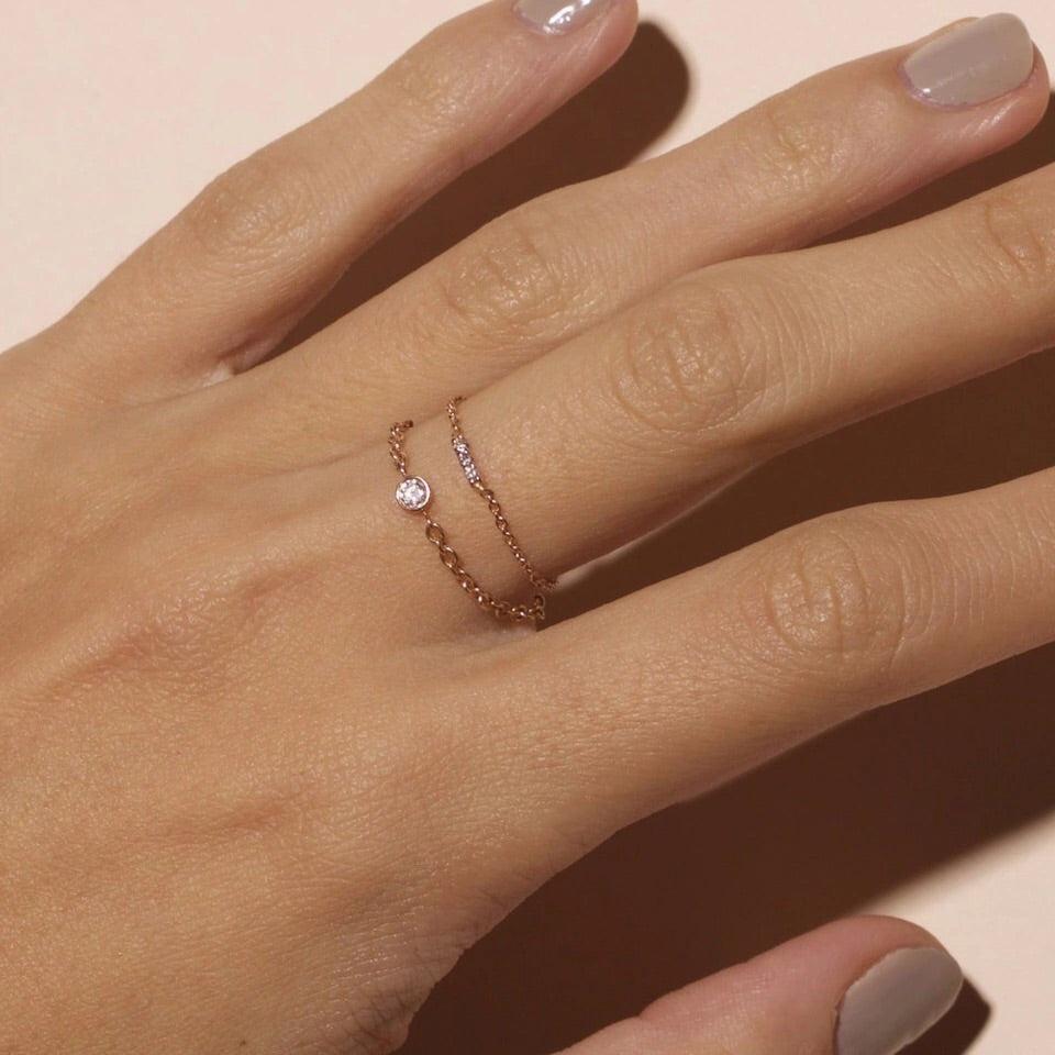 Lyra Solitare Sterling 925 Silver Ring