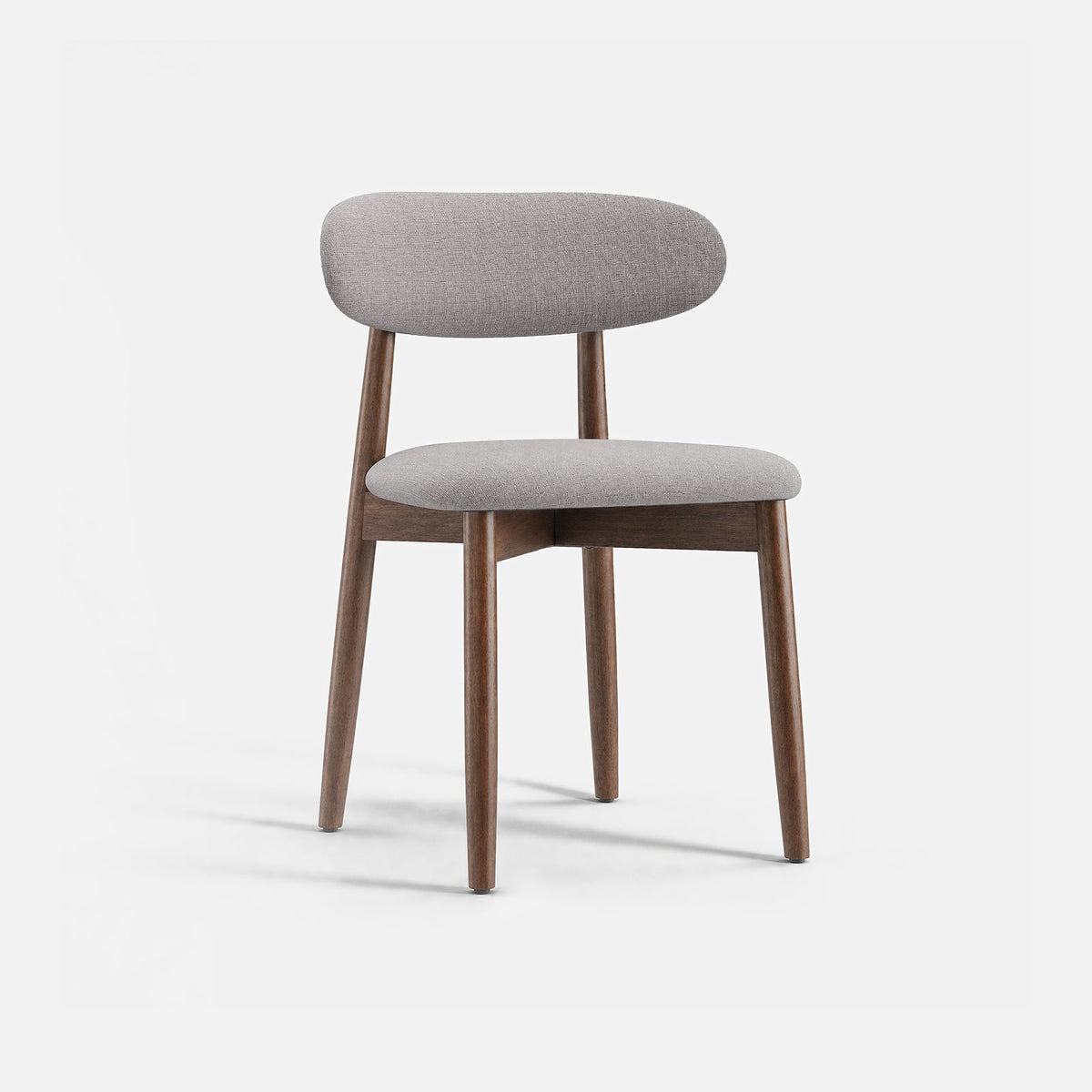 Mid-century modern upholstered dining chair in Gray