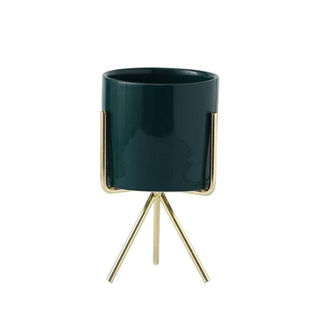 Ida - Ceramic Flower Planters with Modern Stand