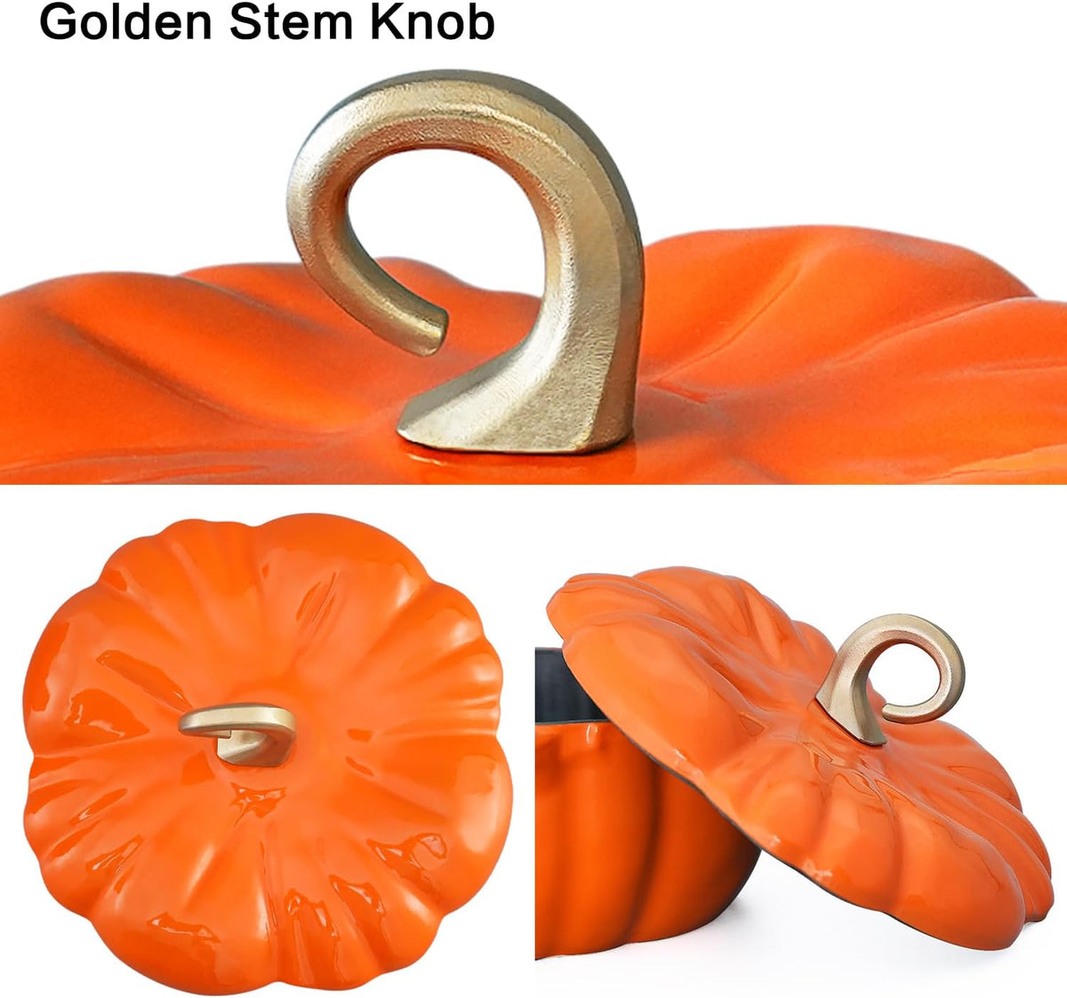 Close-up of the golden stem knob