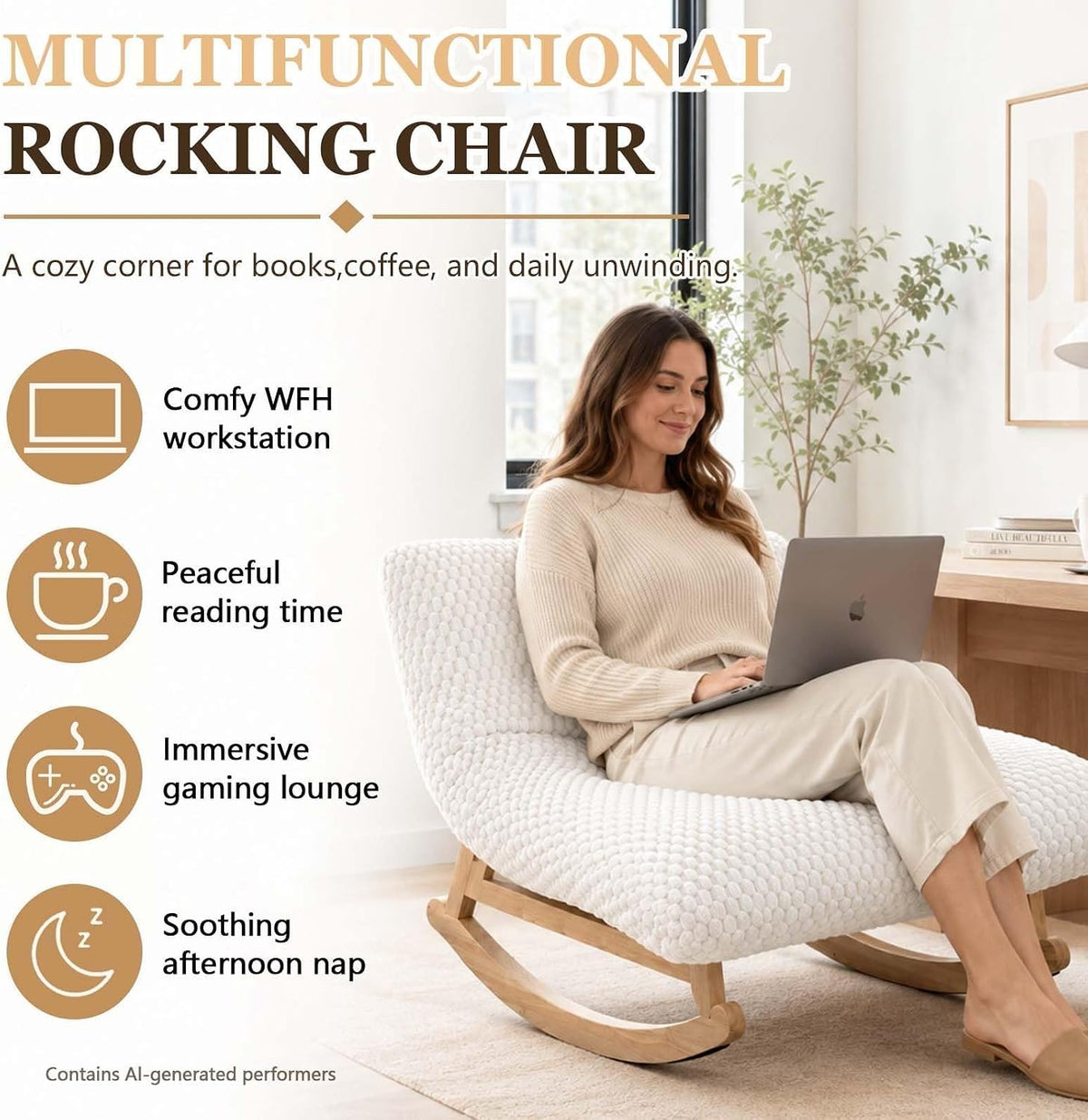 The chair used as a work seat, reading chair, gaming seat and nap spot
