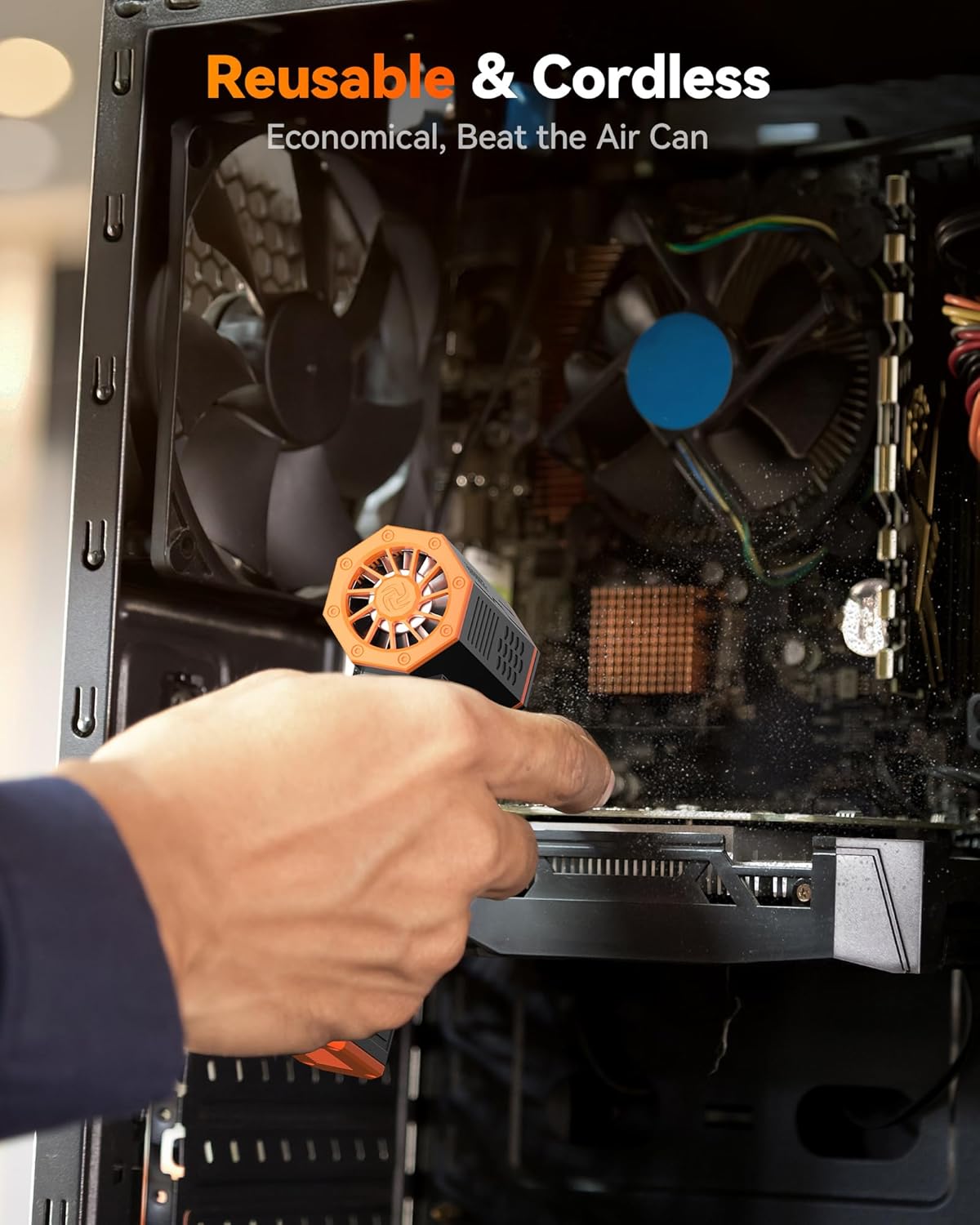 Cleaning dust out of a PC case